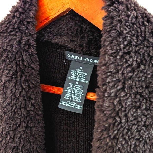 Cardigan Faux Suede, Purple - Picture 3 of 9